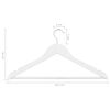 vidaXL Набір Вішалок для Одягу 50 шт Білий Деревина Твердих Порід