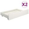 321986 vidaXL Bed Drawers 2 pcs White Solid Pine Wood