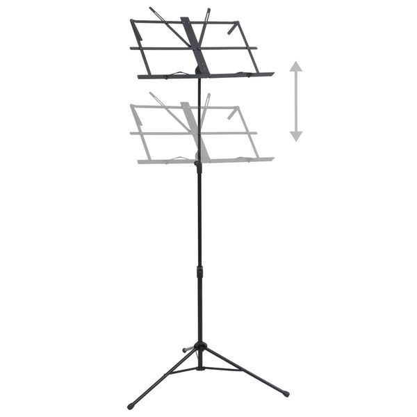 vidaXL Пюпітр Чорний Сталь