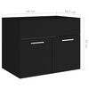 804648 vidaXL Sink Cabinet Black 60x38,5x46 cm Chipboard