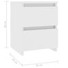 800514 vidaXL Bedside Cabinets 2 pcs White 30x30x40 cm Chipboard