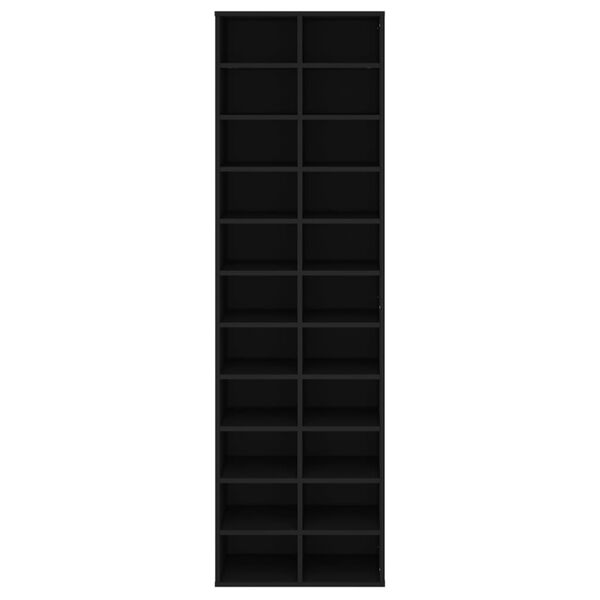 vidaXL Шафа для взуття Чорний 54x34x183 см ДСП