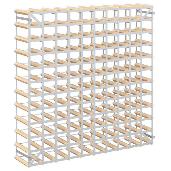 vidaXL Винний стелаж на 120 пляшок Масив сосни