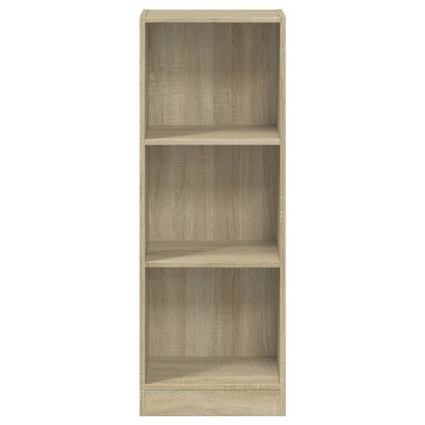 800831 vidaXL 3-Tier Book Cabinet Sonoma Oak 40x24x108 cm Chipboard