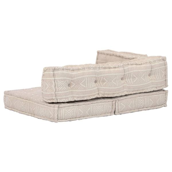 vidaXL Пуф Бежевий Тканина