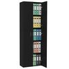 800298 vidaXL Office Cabinet Black 60x32x190 cm Chipboard