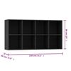 vidaXL Книжкова шафа/Сервант Чорний 66x30x130 см ДСП