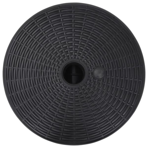 vidaXL Основа для Парасолі Наповнення Піском/Водою Чорний 24 л