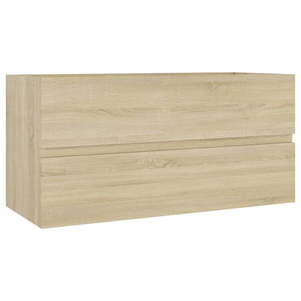 804758 vidaXL Sink Cabinet Sonoma Oak 90x38,5x45 cm Chipboard