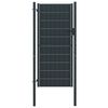 vidaXL Хвіртка для огорожі Антрацит 100x124 см ПВХ і сталь