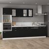802547 vidaXL Microwave Cabinet Black 60x57x207 cm Chipboard