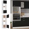 802547 vidaXL Microwave Cabinet Black 60x57x207 cm Chipboard