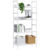 288224 vidaXL 4-Layer Book Shelf White 60x27,6x124,5 cm Chipboard