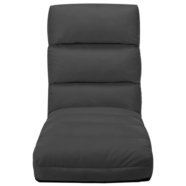vidaXL Розкладний підлоговий стілець Антрацит Штучна шкіра