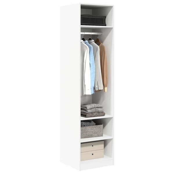 800234 vidaXL Wardrobe White 50x50x200 cm Chipboard