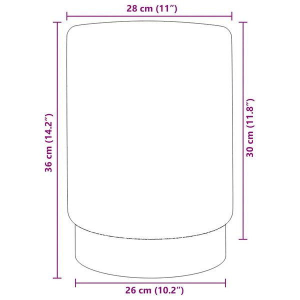 vidaXL Табурет Коричневий/Золотистий Оксамит