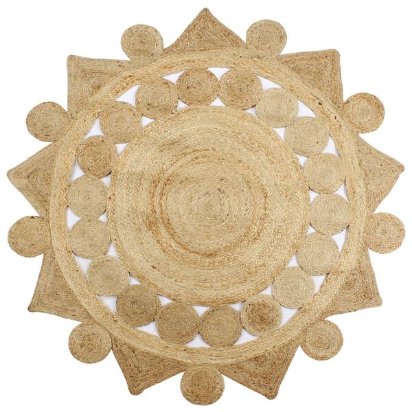 vidaXL Килимок Ручної Роботи Плетений 90 см Джут