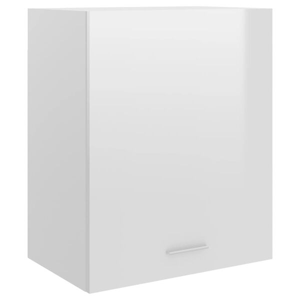 801265 vidaXL Hanging Cabinet High Gloss White 50x31x60 cm Chipboard