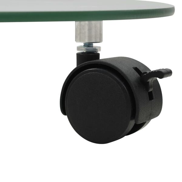 vidaXL Роликові Підставки для Рослин 2 шт Круглий 28см Загартоване Скло