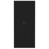 800289 vidaXL Shoe Cabinet Black 80x35,5x180 cm Chipboard
