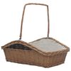 vidaXL Кошик для Дров з Ручкою Коричневий 61,5x46,5x58 см Вербова Лоза