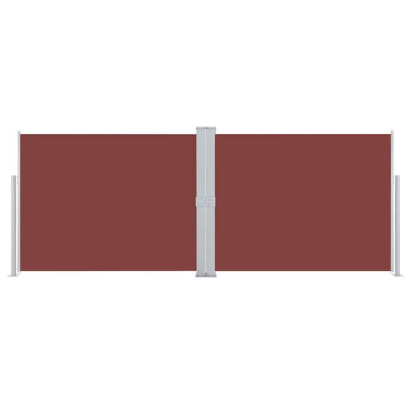 vidaXL Бічний Тент Висувний Коричневий 140x1000 см
