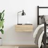 800312 vidaXL Floating Nightstand Sonoma Oak 40x30x15 cm Chipboard
