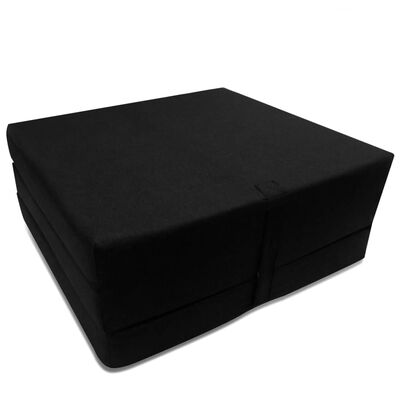 vidaXL Потрійний матрац Чорний 190х70х9 см Піноматеріал