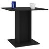 800253 vidaXL Dining Table Black 80x80x75 cm Chipboard