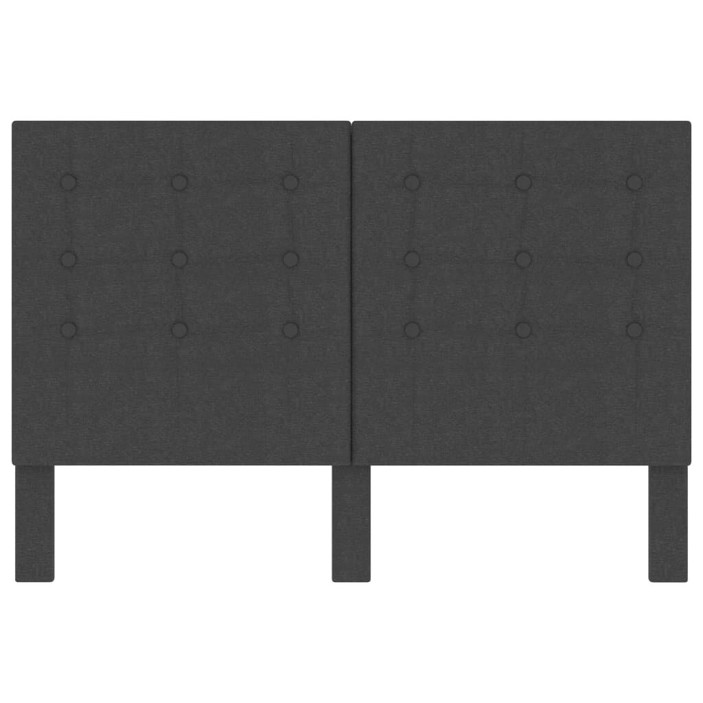 vidaXL Тафтингове Узголів'я Ліжка Темно-Сірий 140x200 см Тканина