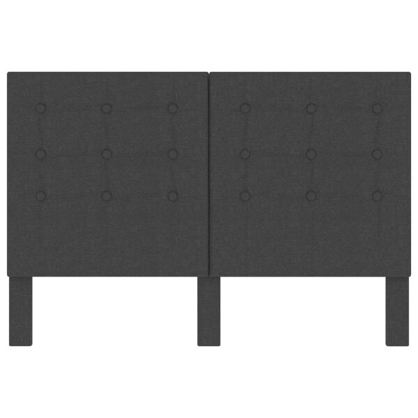 vidaXL Тафтингове Узголів'я Ліжка Темно-Сірий 140x200 см Тканина