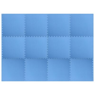vidaXL Килимки для Підлоги 12 шт Синій 4,32 м² Спінений ЕВА