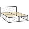 vidaXL Каркас Ліжка Чорний 140x200 см Метал