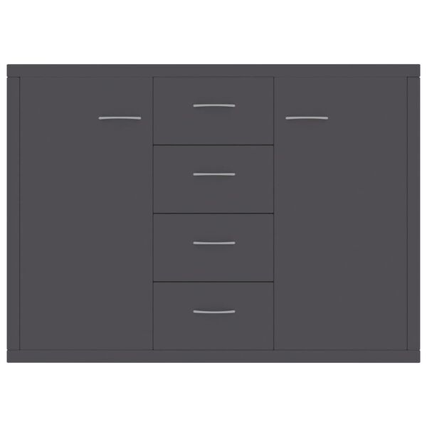 800686 vidaXL Sideboard Grey 88x30x65 cm Chipboard