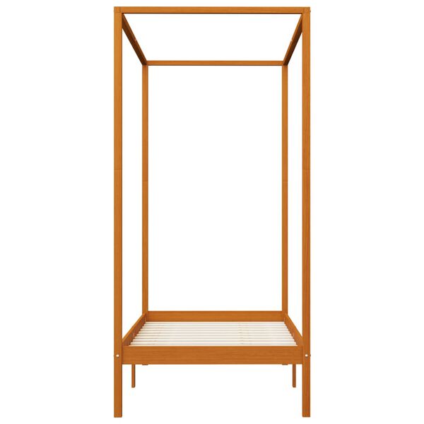 vidaXL Каркас Ліжка з Балдахіном Медово-Коричневий 100x200см Сосна