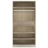 800228 vidaXL Wardrobe Sonoma Oak 100x50x200 cm Chipboard