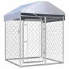 vidaXL Вуличний Вольєр для Собак з Дахом 100x100x125 см
