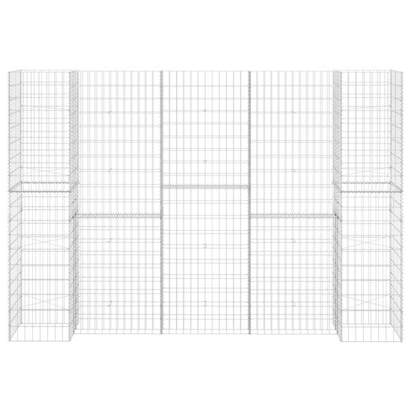 vidaXL Габіонова Клумба Н-Подібна 260x40x200 см Сталевий Дріт