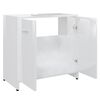 802576 vidaXL Bathroom Cabinet High Gloss White 60x33x61 cm Chipboard