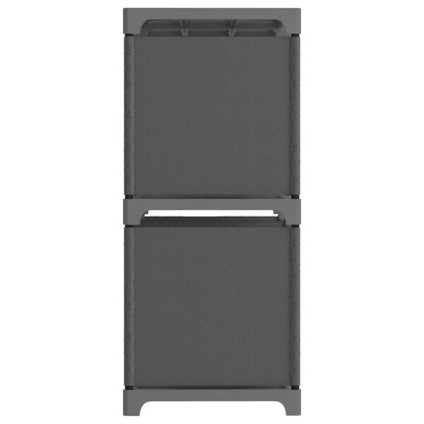 vidaXL Вітрина з 5 кубічними відділеннями Сірий 103x30x72,5 см Тканина