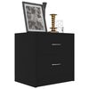 801038 vidaXL Bedside Cabinets 2 pcs Black 40x30x40 cm Chipboard