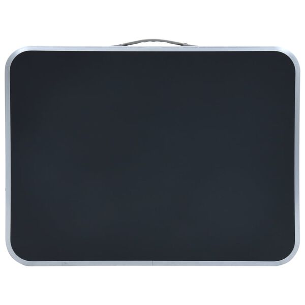 vidaXL Розкладний Туристичний Стіл Сірий 60x45 см Алюміній