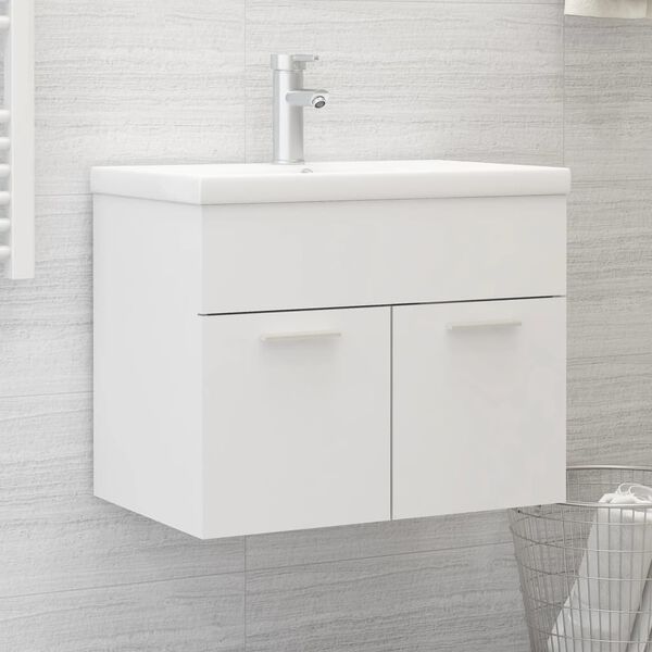 804647 vidaXL Sink Cabinet White 60x38,5x46 cm Chipboard