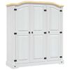 282622 vidaXL Wardrobe Mexican Pine Corona Range 3 Doors White