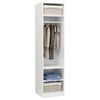 800240 vidaXL Wardrobe High Gloss White 50x50x200 cm Chipboard
