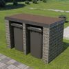 vidaXL Стіна з Габіонів для Смітників 190x100x130 см Оцинкована Сталь