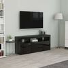 801821 vidaXL TV Cabinet High Gloss Black 120x30x50 cm Chipboard