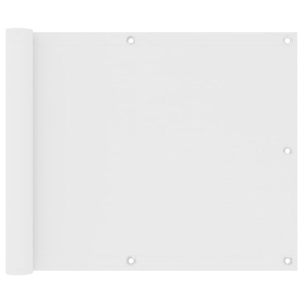 vidaXL Балконна Ширма Білий 75x400 см Тканина Оксфорд