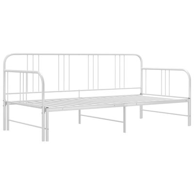 vidaXL Каркас дивана-ліжка висувний Білий 90х200 см Метал