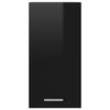 801250 vidaXL Hanging Cabinet High Gloss Black 29,5x31x60 cm Chipboard